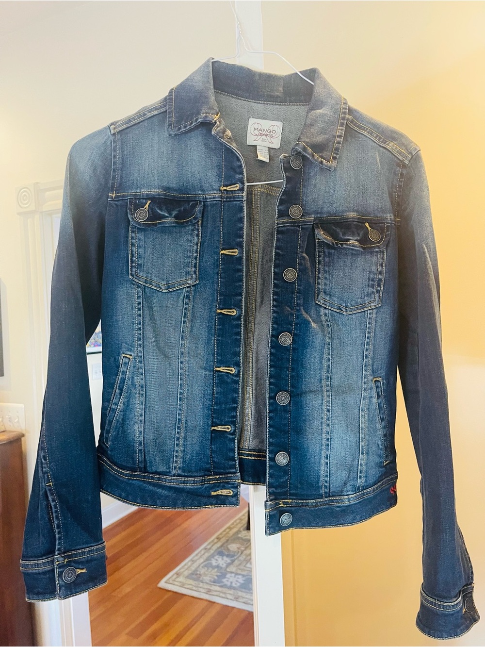 Mango Faded Blue Denim Jacket